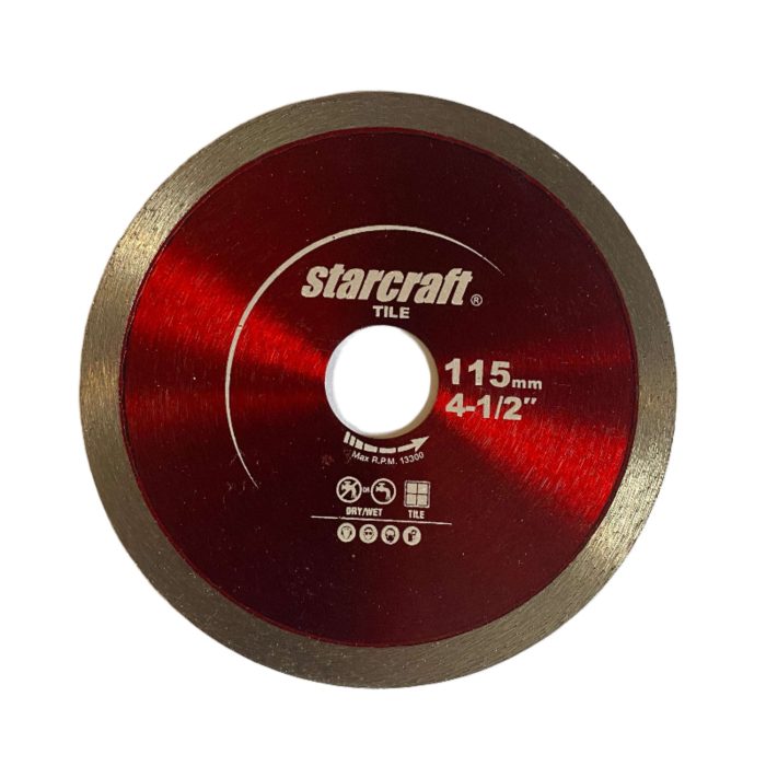 Starcraft Premium Hot Pressed Continuous Rim Diamond Blade - For Tiles & Granite - Image 1
