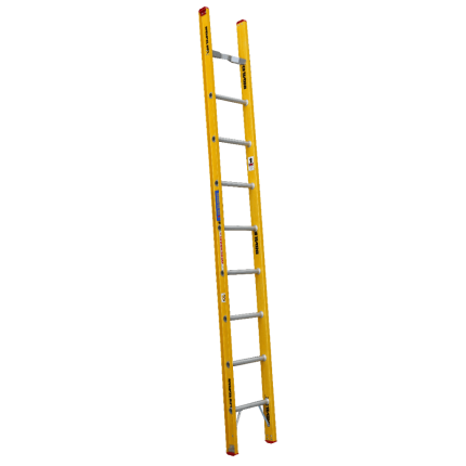 Indalex Tradesman Industrial Fibreglass Single Ladder - 3.0M